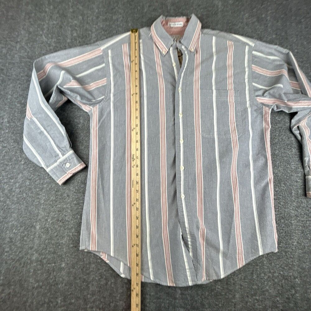 VTG Arrow River Brand Shirt Mens Sz M Oxford Fancy Ink Long Sleeve 100% Cotton - Picture 7 of 9